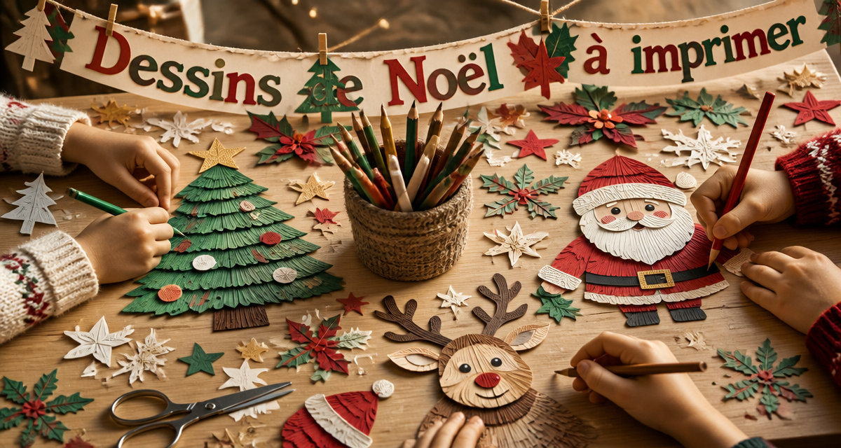 dessin de noël à imprimer enfants coloriage