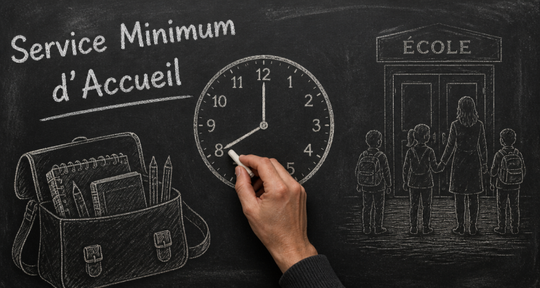 greve ecole tableau noir service minimum