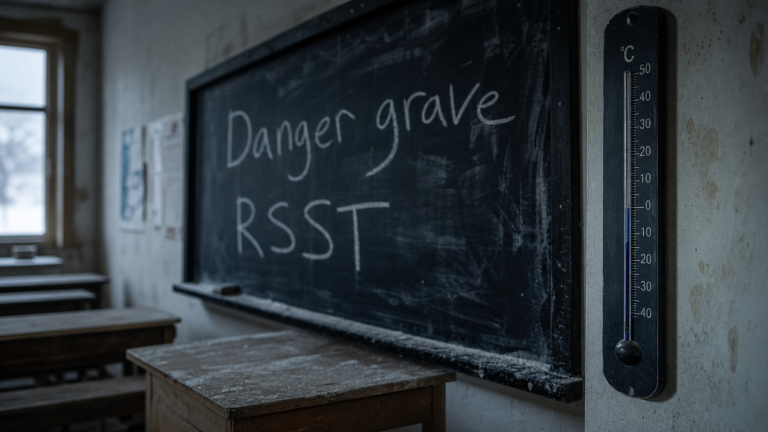 Droit de retrait température salle de classe froide, 18°C ou moins