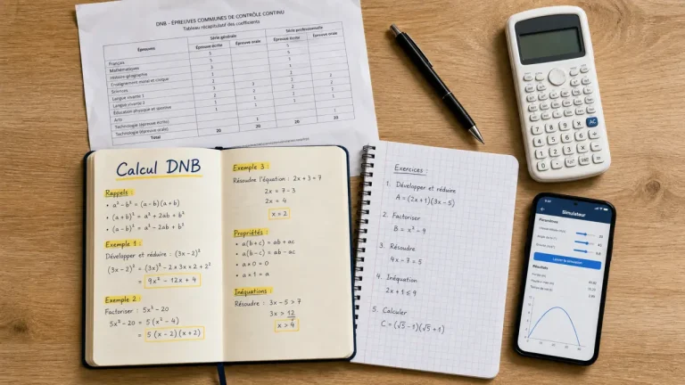 Calculer les points du brevet : contrôle continu et coefficients