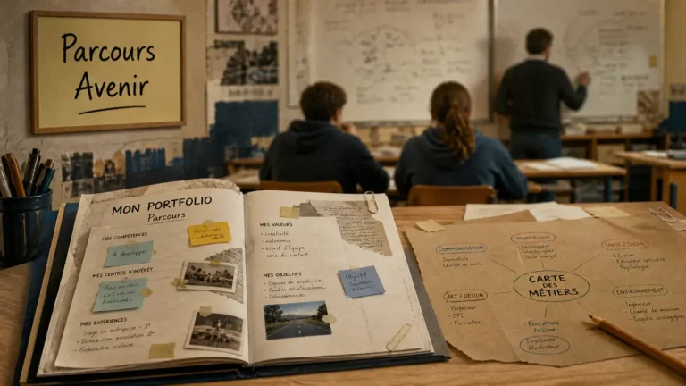 Parcours avenir : bureau et portfolio d’orientation au lycée