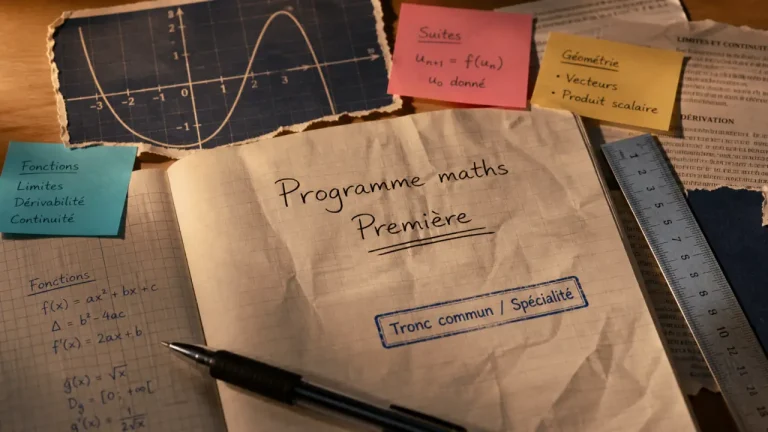 Programme maths premiere : tronc commun et spécialité