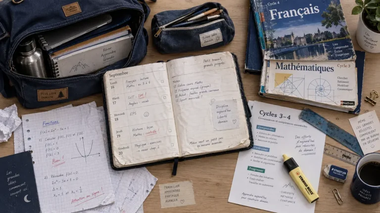 Collège : cartable et fiches pour préparer l’après-3e