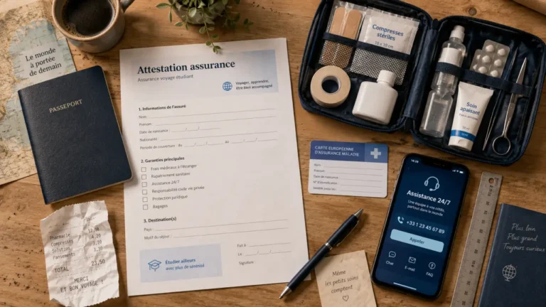 Assurance voyage étudiant : attestation, CEAM et numéro d’assistance 24/7