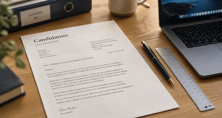 Lettre de motivation format : fichier et lisibilité, vue du document